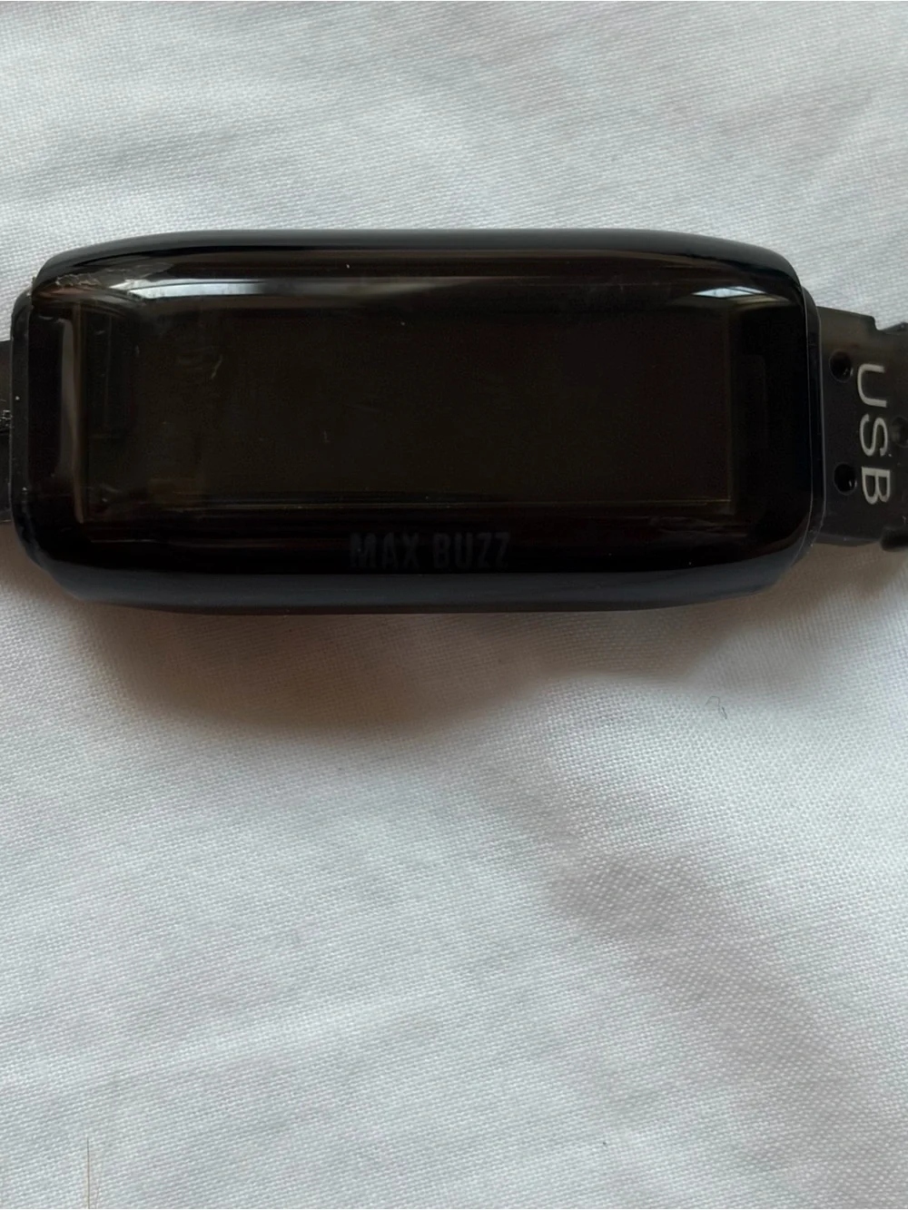 Virgin Pulse Max Buzz Fitness Activity HR Tracker USB Watch with Blue Black Band